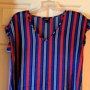 Express women striped V-neck Gramercy top